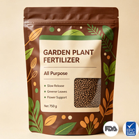 Sachets refermables personnalisés, sachets autoportants anti-humidité avec fenêtre pour engrais de jardin, impression personnalisée en gros