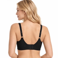 Soutien-gorge sans couture en nylon côtelé personnalisé ODM/OEM, 3 rangées, sans armatures, bretelles réglables, fermeture dorsale, dos en U, dentelle, col en V