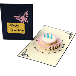 3D Cadeau Créatif Fait À La Main Magnifique Tridimensionnel Gâteau <span class=keywords><strong>Carte</strong></span> D'anniversaire - Product Image 1