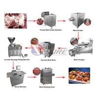 Machine de fabrication multifonctionnelle Machine de fabrication de saucisses industrielles Remplisseuse sous vide Ligne de production de saucisses pour la vente en gros