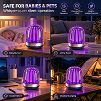 Draagbare elektrische muggenmoordenaarlamp UV-licht USB oplaadbare insectenverdelger Stille desktop vliegeninsectenval voor slaapkamer kamperen