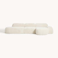 Canapé d'angle modulaire en tissu doux, style moderne et luxueux, écologique, rembourré en éponge, pour appartements, hôtels, villas, salons