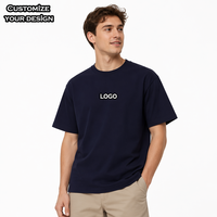 T-shirt Homme en Coton Tricoté Uni, Coupe Oversize, Taille et Couleur Personnalisables, Logo Personnalisé, Vente en Gros Directe Usine, Commande d'Échantillons Acceptée