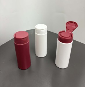 5 oz 150ml bianco grigio rosa blu marrone contenitore di plastica rotonda talco in polvere con tappo a vite setaccio bottiglia di polvere secca - Product Image 4