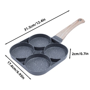 Non-stick 4-Hole Frying <b>Pan</b> Multi-function Egg Burger <b>Pan</b> Breakfast Maker Pancake Griddle for <b>Induction</b> & Gas Stove - Product Image 6