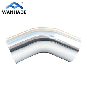 ข้อต่อท่อสแตนเลส 304 เกรดสุขภัณฑ์ ขนาด 13 มม.-108 มม. ข้อต่อแบบเชื่อม 45 องศา - Product Image 2