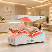 Lit de luminothérapie infrarouge à gravité zéro haut de gamme, 3000 LED, 1600W, pour le corps entier, avec lumière proche infrarouge pour le biohacking