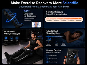 Portable Electric <b>Air</b> Compression Leg Massager with Digital Display Recovery <b>Boots</b> for Blood Circulation Therapy Home Health - Product Image 5