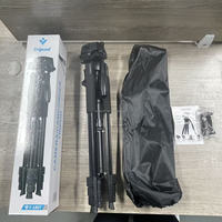 Support de caméra portable en tube de fer F-180T, kit d'éclairage pour photographie en direct, vlog, trépied pour téléphone portable