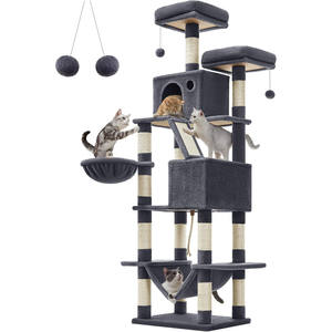 Tour d'arbre à chat personnalisée grattoir tapis de laine accessoires de lit pour animaux de compagnie avec matériau en sisal produits pour animaux de compagnie pour le plaisir de ronronner - Product Image 1