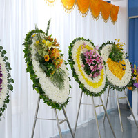 Couronne funéraire de luxe Fuyono couleur cuivre 1,1-1,2 m pour salle d'hommage intérieure, cérémonie de commémoration pour bébés et adultes, équipement funéraire assorti