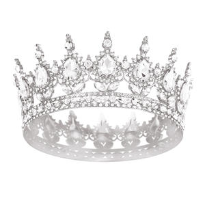 Luxe Baroque mariée cristal strass couronnes filles anniversaire Femme fête diadèmes métal étincelant Pageant couronne cristal diadème - Product Image 2