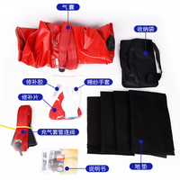 Cric gonflable souple tout-terrain de 4 tonnes, hauteur 50 cm, couleur rouge/orange, pour SUV, voiture, camion, secours