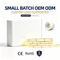 Bande lumineuse LED COB flexible 220V, auto-adhésive en silicone souple Ra80-90, éclairage d'ambiance chaud/blanc pour plafonds et salons