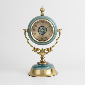 European Vintage Style Quartz Table Watch <strong>Clock</strong> Creative Needle Display for Bedroom <strong>Bedside</strong> or Desktop Decor - Product Image 1