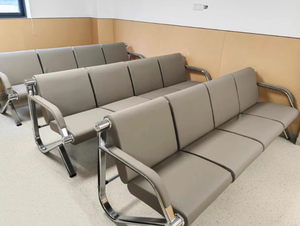 Sofá de Espera para Salón y Sala de Espera, Diseño Moderno, Material PU Plateado, Precio de Fábrica al por Mayor, para Uso en Aeropuertos y Hospitales - Product Image 4
