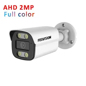 Fosvision Ahd камера, полноцветная камера ночного видения, наружная безопасность, водонепроницаемая камера видеонаблюдения 2 МП, пуля, камера видеонаблюдения