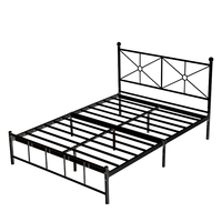 Lit double pliable réglable en fer forgé personnalisable pour hôtels, appartements, dortoirs - Design moderne pour étudiants