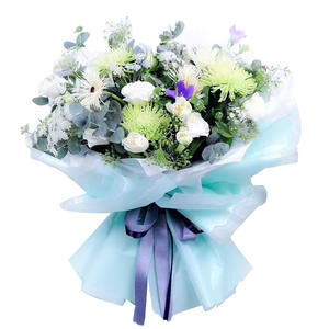 Vente en gros de papier d'emballage de <span class=keywords><strong>fleurs</strong></span> florales coréennes papier d'emballage de matériau imperméable haut de gamme pour bouquet de cadeaux - Product Image 2