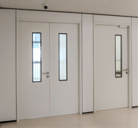 Pintu Rumah Sakit Baja Ganda Berinsulasi Suara dengan Permukaan Bersih Putih Berbahan Polimer untuk Area Medis dari Yonking