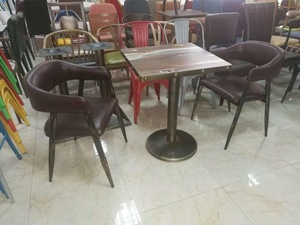 Ensemble table et chaises de <span class=keywords><strong>restaurant</strong></span> et hôtel modernes en fer avec assise rembourrée pour usage commercial et café - Product Image 6