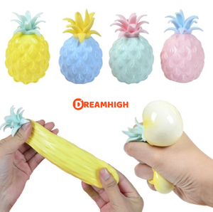 Hot Selling TPR Pineapple Squeeze Toy Fruit Squishy Stress Ball for Kids - Product Image 2