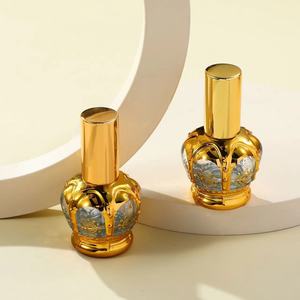 Factory Direct 10ml Electroplating Crown Perfume Dispenser <strong>Bottle</strong> <strong>Mini</strong> Travel Glass <strong>Bottle</strong> for Skin Care Cream Sample Glass - Product Image 1