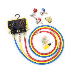 R134a/R1234yf/R404 Aluminum Manifold Gauge Set With Convert Adapter