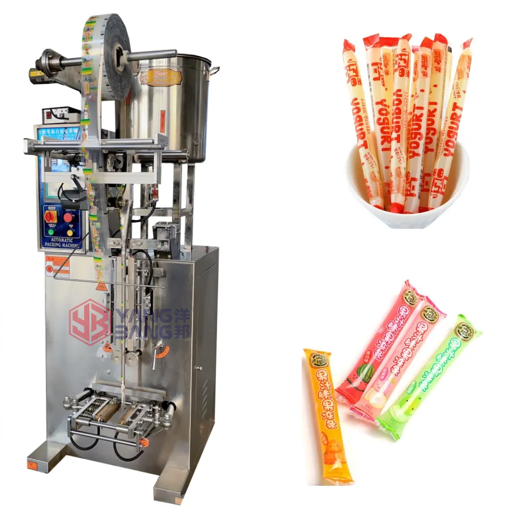 Mesin kemasan es loli otomatis, mesin pembungkus stik es loli otomatis, mesin pengisi dan kemasan jus buah
