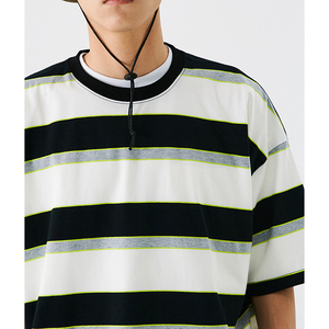 All'ingrosso moda giovani T-shirt strisce estive <span class=keywords><strong>abbigliamento</strong></span> Casual <span class=keywords><strong>abbigliamento</strong></span> all'ingrosso uomo - Product Image 4