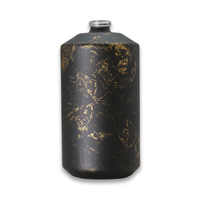 Flacon de parfum OEM fabriqué en Chine Flacons Vaporisateur givré Diffuseur rond Noir mat Flacon de parfum de 100ml