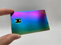 Double interface NFC Metal 24k or mirow gold Card Emv Chip Slot Tap To Pay Contactless avec hico magnetic stripe