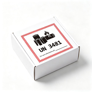 Etiquetas de advertencia para baterías de litio UN3481, pegatinas impermeables para cumplimiento de normativas de envío de mercancías peligrosas - Product Image 2