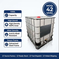 Réservoir IBC de 1000L, nouvelle marque Sucheng, conteneur en plastique moulé par soufflage, réservoir de stockage d'eau, noir/blanc, Shanghai en stock