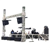 Structure de scène mobile en aluminium pour DJ, éclairage de scène de concert, éclairage de scène musicale, éclairage DJ, capacité de charge 200 kg, montage rapide
