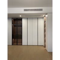 Armoire murale sans poignée sur mesure, style moderne minimaliste, placard intégré pour chambre à coucher