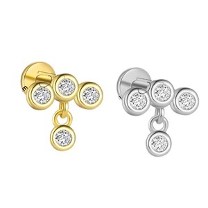 Boucles d'oreilles étoile en titane F136, clous en titane pur avec cristal pour piercing d'oreille, bijou cadeau - Product Image 5