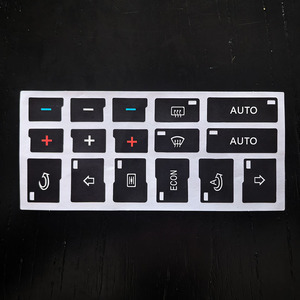 Kit de garnitures de boutons Audi YH24062801, ensemble d'autocollants adhésifs de réparation pour commandes de tableau de bord A4 B6 B7 A6 A2 A3 - Product Image 4