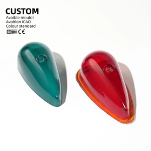 Custom Shape Tempered Signal Glass Lamp Cover Explosion Proof <strong>Light</strong> Aircraft <strong>Aviation</strong> Glass Lamp Cover For Wing Tip <strong>Lights</strong>