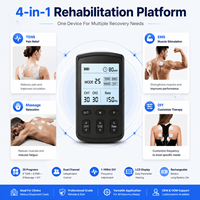 Profesyonel Rehabilitasyon TENS EMS Elektroterapi Cihazı Çift Kanallı 25 Programlı Tip-C Şarjlı AĞRILANDIRMA GİDERİCİ İyileştirme Terapisi