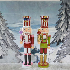 Casse-Noisette de Noël fait à la main <span class=keywords><strong>soldat</strong></span> cirque marionnette ornement de vacances festif pour emballage de boîte-cadeau et décoration de chambre - Product Image 3