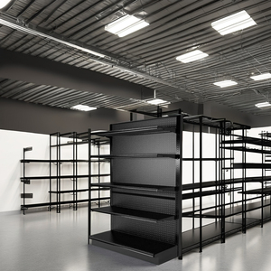 Nhà Máy Giá Đa Lớp Thép Siêu Thị Kệ Chất Lượng Cao Kim Loại Đôi Duy Nhất Hai Mặt Cố Định Quay Sử Dụng Gondola Kệ - Product Image 3