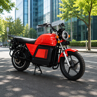Moto électrique vintage haute vitesse 72V, moteur brushless 4000W, double amortisseur hydraulique, frein à disque, homologuée pour la route, pour adultes
