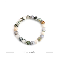 Bracelet en pierres précieuses naturelles pour femmes, 8mm, 1 pièce, en cristal extensible, pour la guérison, vente en gros