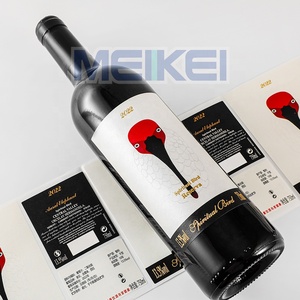 Rượu Vang không thấm nước lá vàng dập nổi nhãn kết cấu sang trọng giấy rượu bằng chứng Nhãn dán nhãn cuộn 3D dập nổi - Product Image 6