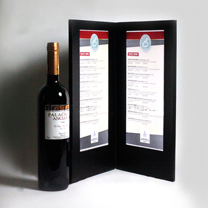 Chất Lượng Cao Nhà Hàng Da Chiếu Sáng Đơn Dẫn Chủ Thẻ - Product Image 3