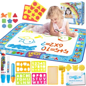 100x75cm早教绘画玩具魔术水绘垫可重复使用的水画地毯DIY艺术彩板垫儿童B1