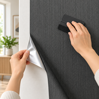 Autocollant mural 3D en PVC à effet bois, autocollant adhésif imperméable et effaçable pour salon, chambre à coucher, cuisine