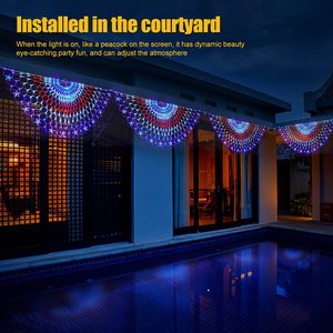 Luces Led <span class=keywords><strong>de</strong></span> <span class=keywords><strong>bandera</strong></span> americana, luz Led impermeable <span class=keywords><strong>de</strong></span> medio ventilador <span class=keywords><strong>de</strong></span> <span class=keywords><strong>los</strong></span> Estados Unidos para decoración <span class=keywords><strong>de</strong></span> jardín y patio - Product Image 2