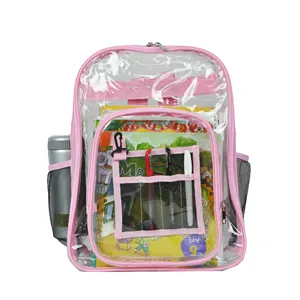 Large Clear Backpack Wholesale Heavy Duty Transparent Backpack See Through Backpack Clear Book Bag For Student